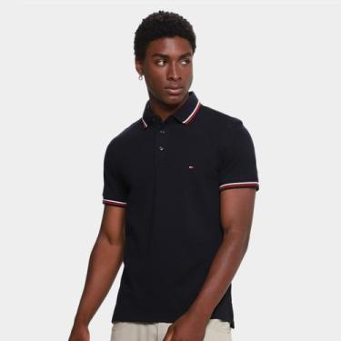 Imagem de Camisa Polo Tommy Hilfiger Masculina, Marinho, P