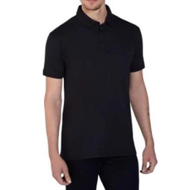Imagem de Camisa Polo Masculina Dudalina MC Pima Cotton Preta - 087523-Masculino