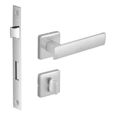 Imagem de Fechadura metro light banheiro cromo acetinado 55mm - IMAB