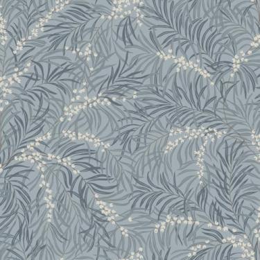 Imagem de Ismoon Papel de parede vintage descasque e cole papel de parede botânico azul empoeirado 43,9 cm x 6,17 m folha removível impermeável azul/branco papel de contato para quarto cozinha locatário