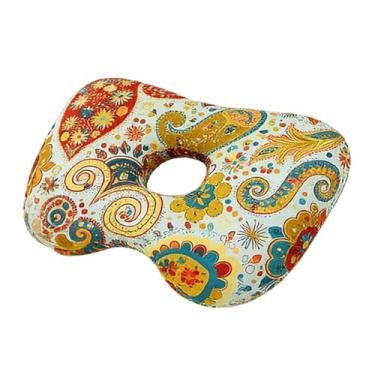 Imagem de Travesseiro de brinco | com furo ergonômico macio e pós-cuidado, travesseiro ortopédico para dormir lateral, suporte de pescoço - para adultos, amantes, família, amigos, mulheres, homens