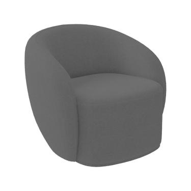 Imagem de Poltrona Decorativa Sala De Estar íbis Encosto Fixo Bouclê Grafite G33 - Gran Belo