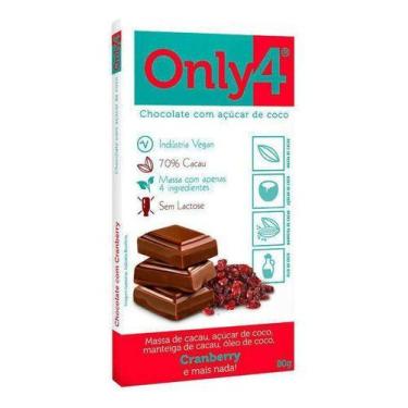 Imagem de Chocolate Only4 Nibs Açucar de Coco 80g 70% Cacau