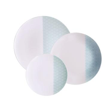 Imagem de Jogo de Pratos Tramontina Aquarius em Porcelana Decorada 12 peças