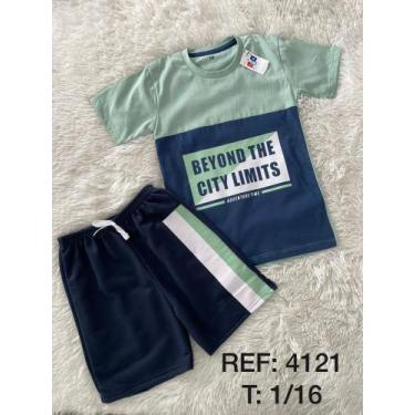 Imagem de conjunto masculino infantil com recortes - LBK confecções
