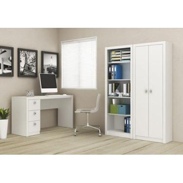 Imagem de Conjunto para Home Office 03 Peças Branco - Tecno Mobili