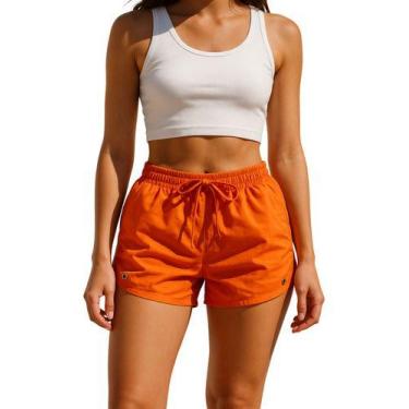 Imagem de Short Feminino Tactel Praia Piscina Treino Academia Liso - Organiky Mo