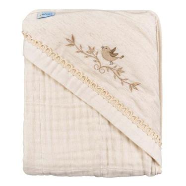 Imagem de Toalha Soft com Capuz de Canto 80 cm x 80 cm Baby Joy, passaro natural