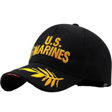 Imagem de Boné de beisebol bordado de algodão liso, inspirado na Marinha - Yiwei