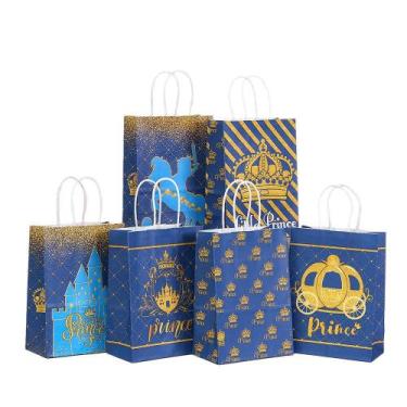 Imagem de Bolsa de presente, papel impresso Prince Cartoon, 21x15x8cm, pacote co