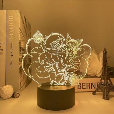 Imagem de Luz noturna LED 3D Lols Ahris que muda de cor para crianças - yiweisai