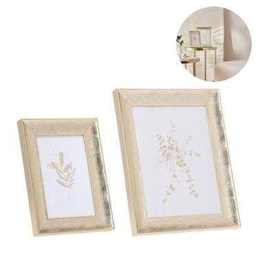 Imagem de Kit Conjunto 2 Porta Retratos Decorativos De Mesa Elegantes Com Moldur