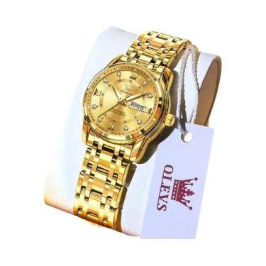 Imagem de Relógio Masculino À Prova d'Água Luminoso De Quartzo OLEVS 5513 Em Aço