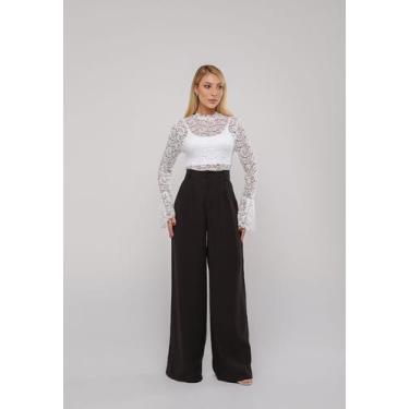 Imagem de Calça Alfaiataria Wide Leg Preto Salvatore, M