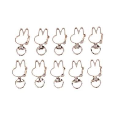 Imagem de 10 pçs liga morcego golfinho coelho chaveiro com fecho lagosta para di