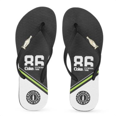 Imagem de Chinelo Coca Cola Sprint Preto e Branco - Feminino-Feminino