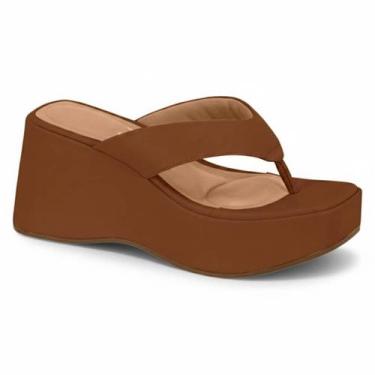 Imagem de Tamanco Feminino Vizzano Plataforma Salto Alto Anabela Confortável Ori