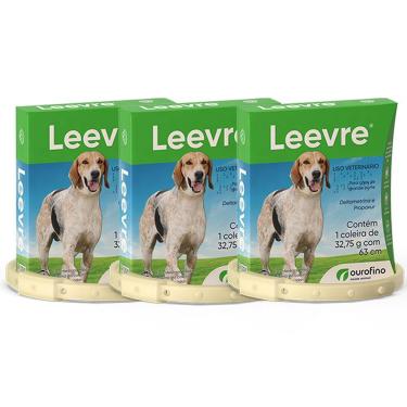 Imagem de Kit 3 Unidades Coleira Leevre 32,75g Com 63Cm