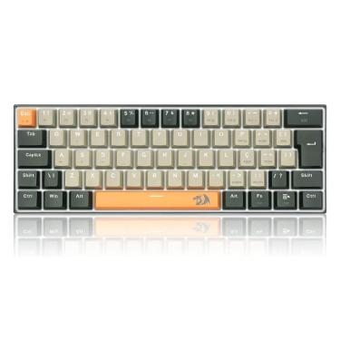 Imagem de Teclado Gamer Redragon LED Lakshmi Preto Cinza Switch Brown