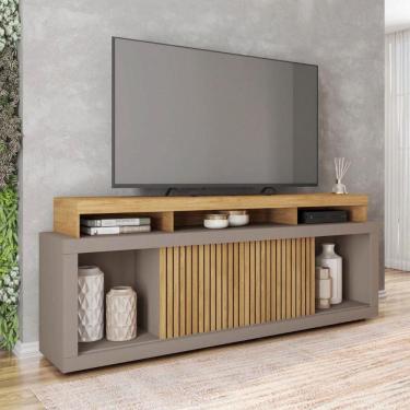 Imagem de Rack Bancada Para Tv 70 Polegadas Aegon Caemmun Buriti / Fendi