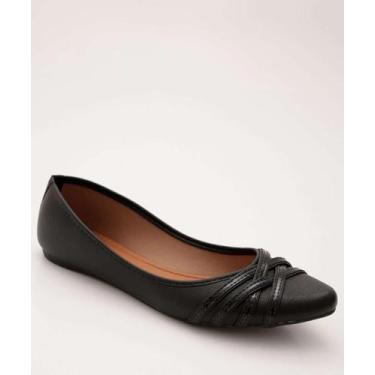 Imagem de Sapatilha Feminina Bico Fino-45030 - ADDAN, 37, Preto