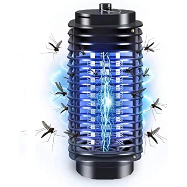 Imagem de Mata-moscas elétricas, mata-moscas para uso externo/interno, 4200V 20W à prova d'água para mosquitos, mata-mosquitos para casa, pátio, quintal, matador de insetos (preto)