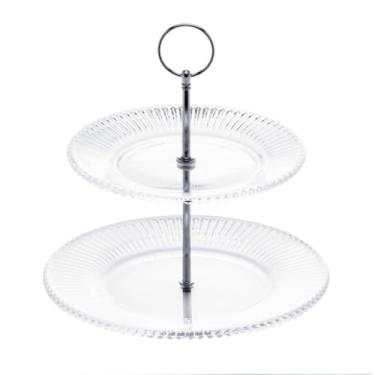 Imagem de LYOR - Porta Doces 2 Andares de Cristal Renaissance 18,5 e 22,5cm x 24cm