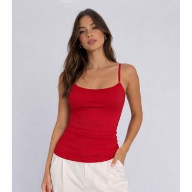 Imagem de Regata Feminina Em Poliamida All Free Vermelho, M, Vermelho