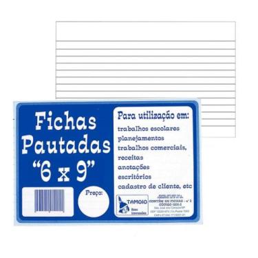 Imagem de Ficha para Resumos Tamoio 6x9 Pautada 100 Folhas