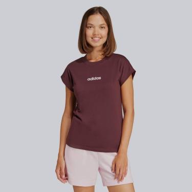 Imagem de Camiseta Adidas Logo Linear Feminina Bordô-Feminino