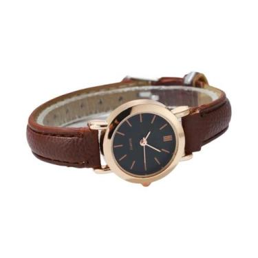 Imagem de Relógio feminino moda pequena árabe relógios de quartzo pulseira de co