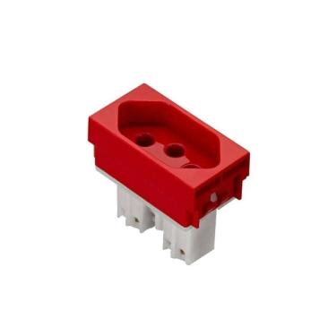 Imagem de Tomada Módulo Steck Stella 2P+T 20A 250V Vermelho