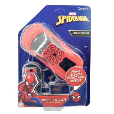 Imagem de Carro de Controle Remoto Homem Aranha Candide - Pilhas Inclusas, Unica