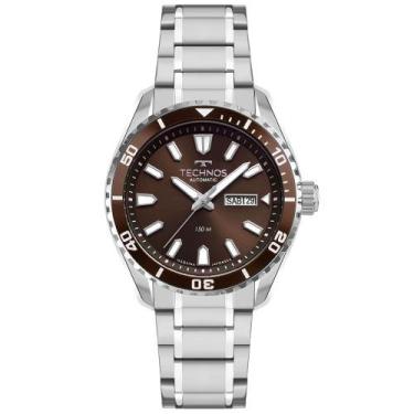 Imagem de Relógio Technos Automático Masculino Diver Prata - 8205PE/1M