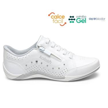 Imagem de Tênis Casual Kolosh Supremo Calce Fácil Com Ziper Microfuros Strass C1299 - Feminino