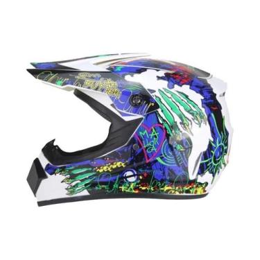Imagem de Capacete Completo Para Crianças E Jovens Com Óculos De Motocross E Luv