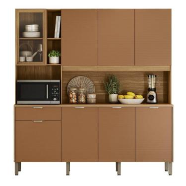 Imagem de Armário De Cozinha Compacta 8 Portas 4 Nichos Namastê