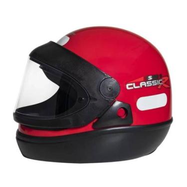 Imagem de Capacete Taurus fechado Classic Vermelho 10020225 TAM 60