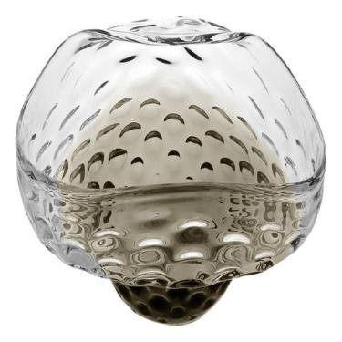 Imagem de CENTRO MESA VIDRO 15x46x46cm MARROM VASO DECORATIVO ENFEITE CASA