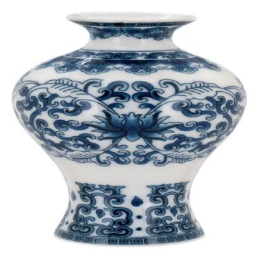 Imagem de VASO DECORATIVO ENFEITE CASA CERÂMICA 14x8x8cm AZUL