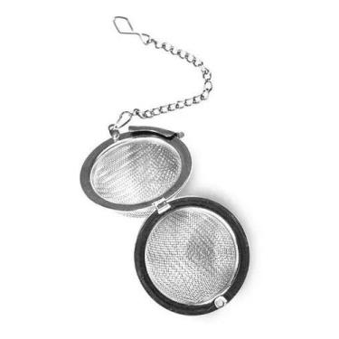 Imagem de Infusor Inox Para Chá Mini Peneira Coador Ervas Individual Preto - top