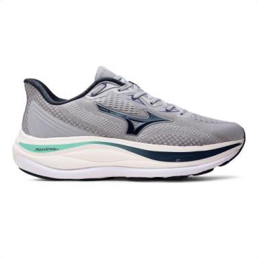 Imagem de Tênis Mizuno Wave Skyway Masculino, 43, Cinza, Marinho