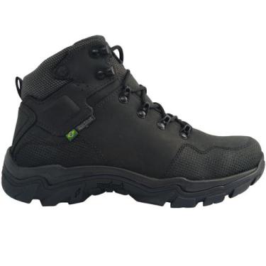 Imagem de Coturno Masculino Adventure Casual em Couro Dia a Dia Trabalho Trilha 