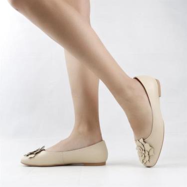 Imagem de Sapatilha Couro Conforto - USAFLEX, Vanilla, 38