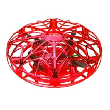 Imagem de Mini Drone Helicóptero Ufo Rc Com 5 Sensores De Indução 360, Vermelho