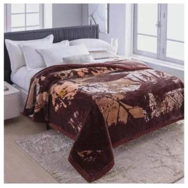 Imagem de Cobertor raschel king 2,20 x 2,40 jolitex ternille, Ópera marrom