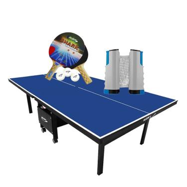 Imagem de MESA PING PONG MDF 18mm 1084 KLOPF + Kit Raquetes e Bolinhas + Rede Retrátil