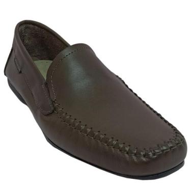 Imagem de Sapatilha Mocassim Pegada Masculino Em Couro, Cravo, Preto, 40