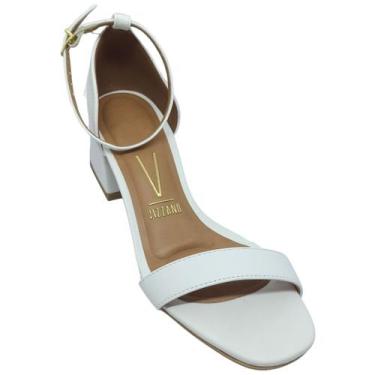 Imagem de Sapato Vizzano Feminino Casual em Pelica com Fivela, Branco, 37