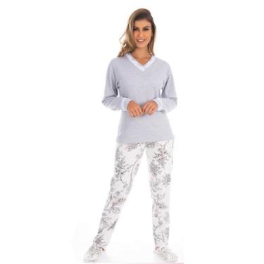 Imagem de Pijama MADAM feminino para o inverno Victory, P, Cinza